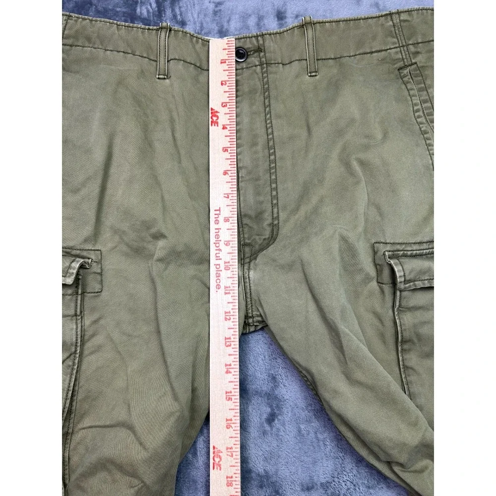 Levis Mens Olive Green Cotton Multi Pocket Gusset Cargo Pants 38x30 Utility‎